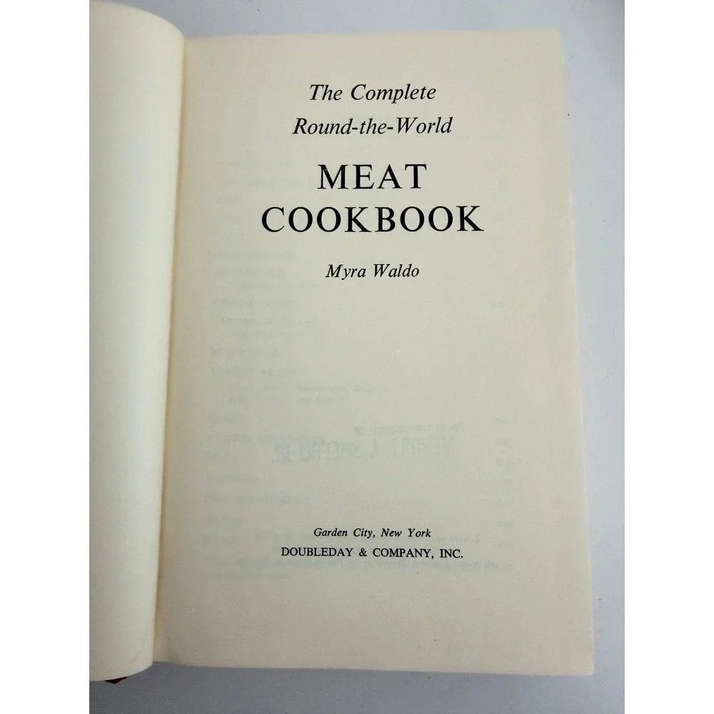 The Complete Round-the-World Meat Cookbook Myra Waldo Hardcover Vintage